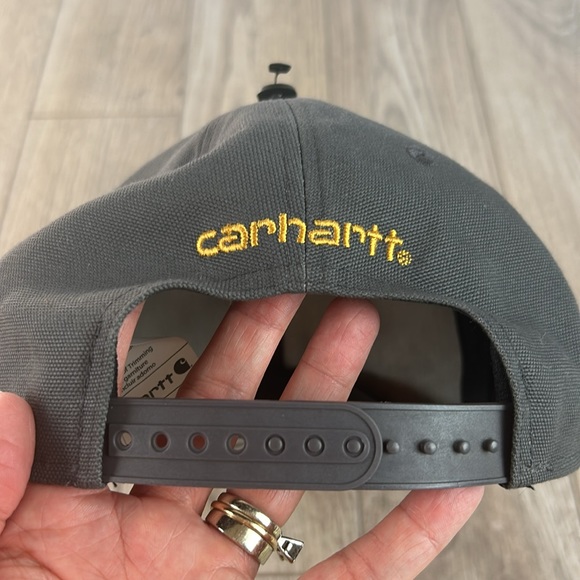 Carhartt Mens Duck Canvas Flat Billed Ashland Cap, Black, Snap Back - Picture 5 of 5